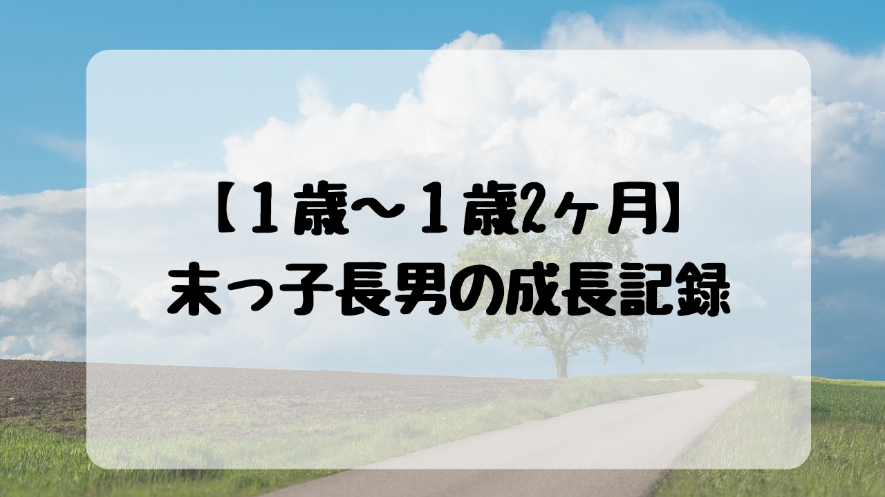 【1歳〜1歳2ヶ月】末っ子長男の成長記録
